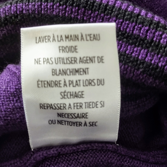 Robert Graham Classic Fit V-Neck Wool Sweater Long sleeve Men Purple XL - Picture 8 of 9